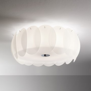 Ideal Lux - Стельовий світильник OVALINO, 8xE27/60W/230V, діаметр 53,5 см, білий
