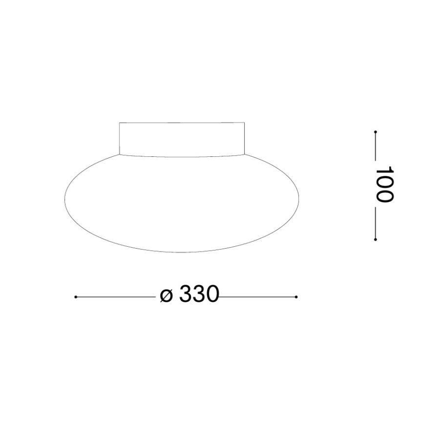 Ideal Lux - Стельовий світильник SMARTIES 1xE27/42W/230V діам. 33 см білий