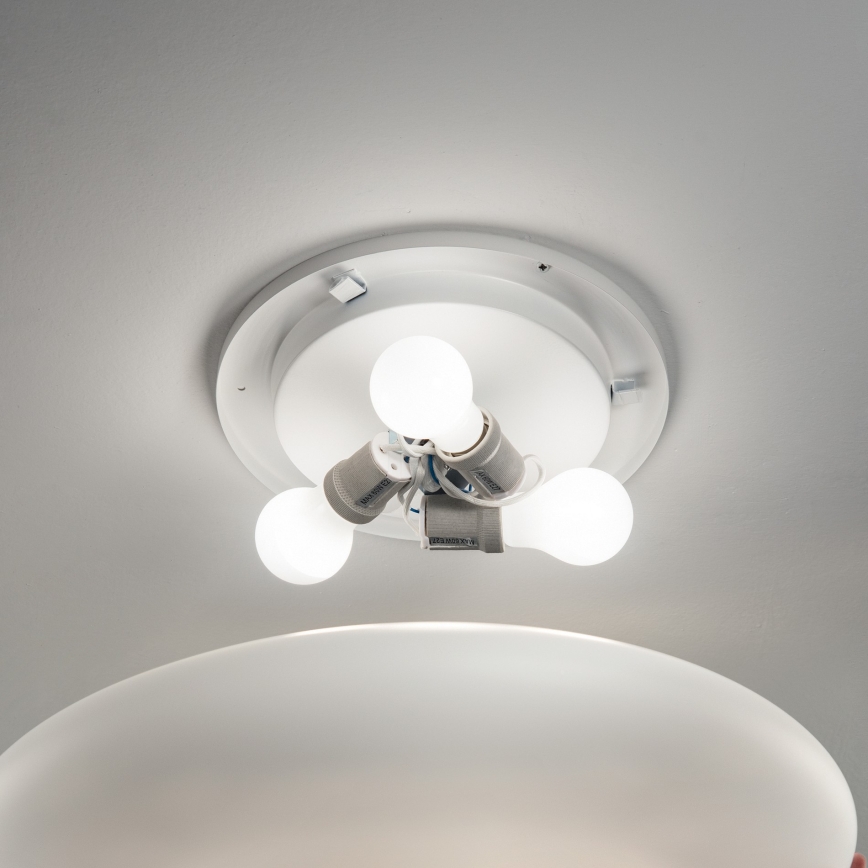 Ideal Lux - Стельовий світильник SMARTIES 2xE27/42W/230V діаметр 42,5 см білий