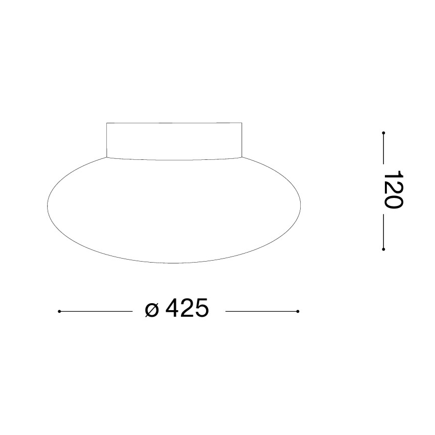 Ideal Lux - Стельовий світильник SMARTIES 2xE27/42W/230V діаметр 42,5 см білий