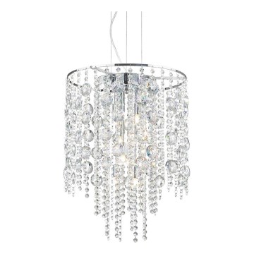 Ideal Lux - Светодиодная хрустальная подвесная люстра EVASIONE 8xG9/3W/230V диаметр 41 см блестящий хром