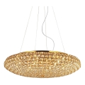 Ideal Lux - Светодиодная хрустальная подвесная люстра KING 12xG9/3W/230V диаметр 65 см золотистый