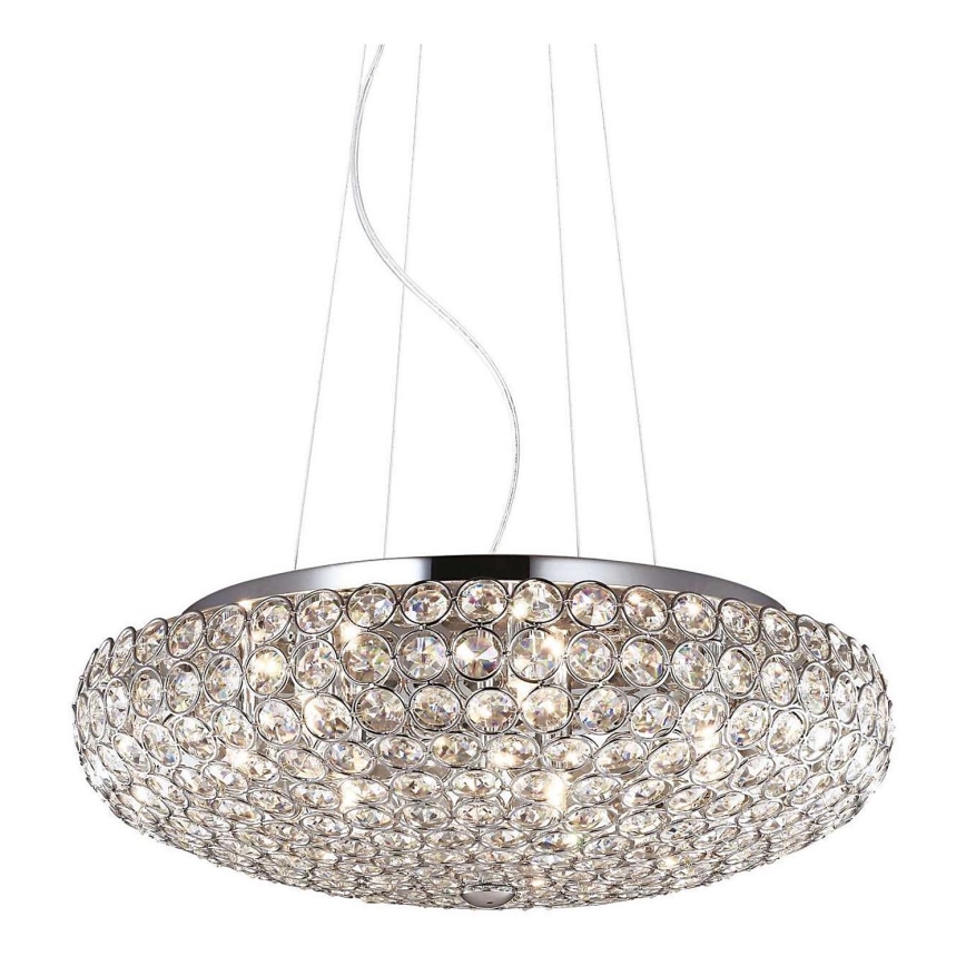 Ideal Lux - Светодиодная хрустальная подвесная люстра KING 7xG9/3W/230V диаметр 46 см блестящий хром