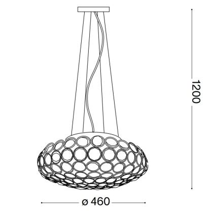 Ideal Lux - Светодиодная хрустальная подвесная люстра KING 7xG9/3W/230V диаметр 46 см блестящий хром