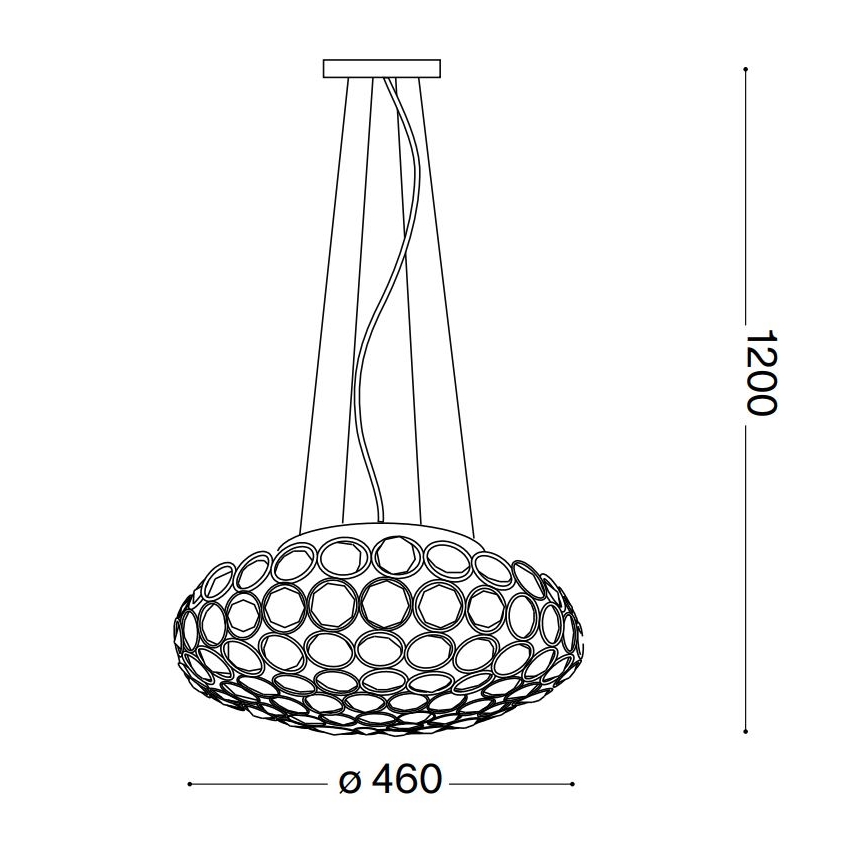 Ideal Lux - Светодиодная хрустальная подвесная люстра KING 7xG9/3W/230V диаметр 46 см блестящий хром