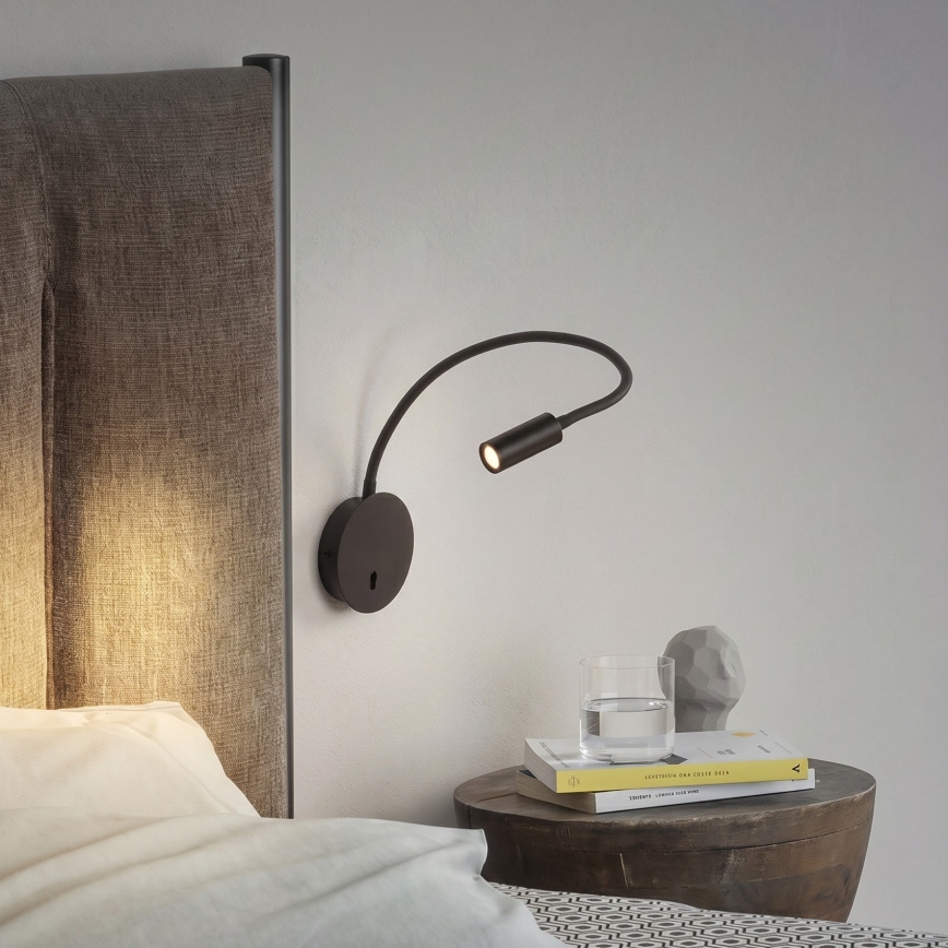 Ideal Lux - Светодиодная гибкая лампа FOCUS LED/3,5W/230V CRI 90 черный