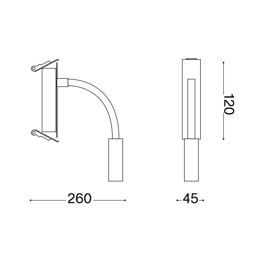 Ideal Lux - Светодиодная гибкая маленькая лампа IO LED/3W/230V CRI 90 черный
