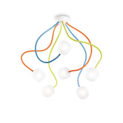 Ideal Lux - Светодиодная гибкая припотолочная люстра OCTOPUS 6xG9/3W/230V красочный