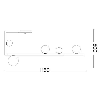 Ideal Lux - Светодиодная люстра на штанге BIRDS 5xG9/3W/230V черный/золотистый