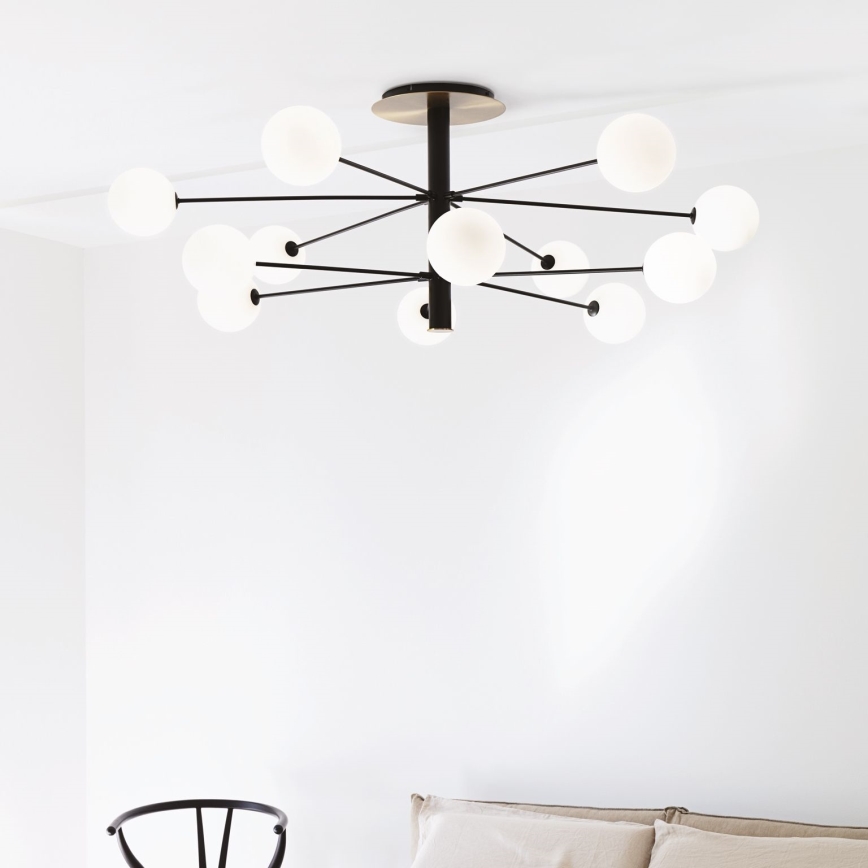 Ideal Lux - Светодиодная люстра на штанге COSMOPOLITAN 12xG9/3W/230V диаметр 145 см черный