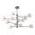 Ideal Lux - Светодиодная люстра на штанге EQUINOXE 12xG4/2W/230V диаметр 128,1 см блестящий хром/дымчатый