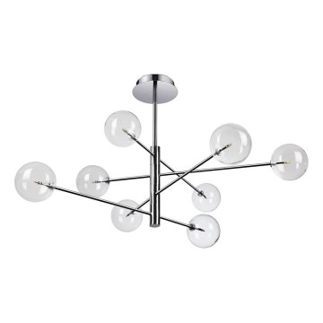 Ideal Lux - Светодиодная люстра на штанге EQUINOXE 8xG4/2W/230V диаметр 128 см блестящий хром/прозрачный
