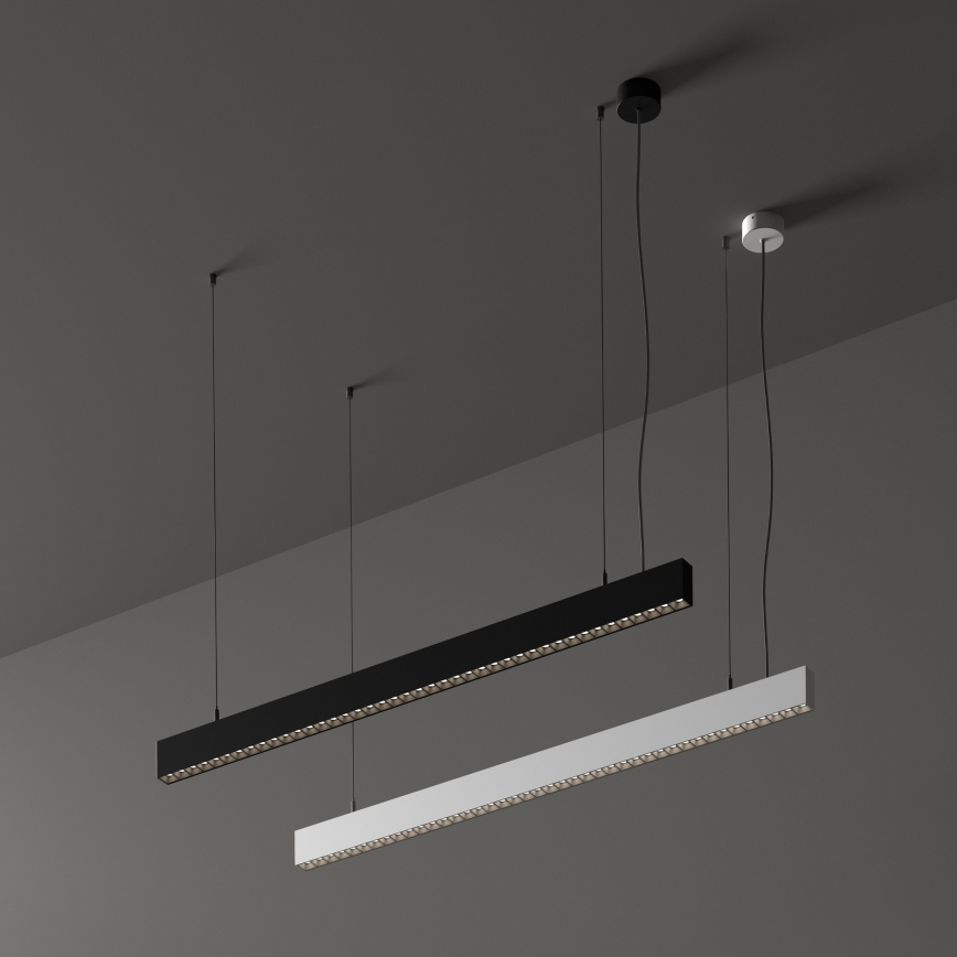 Ideal Lux - Светодиодная люстра на тросе OFFICE LED/30W/230V 3000K CRI 90 черная
