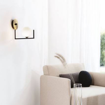 Ideal Lux - Светодиодная настенная лампа BIRDS 1xG9/3W/230V черный/золотистый