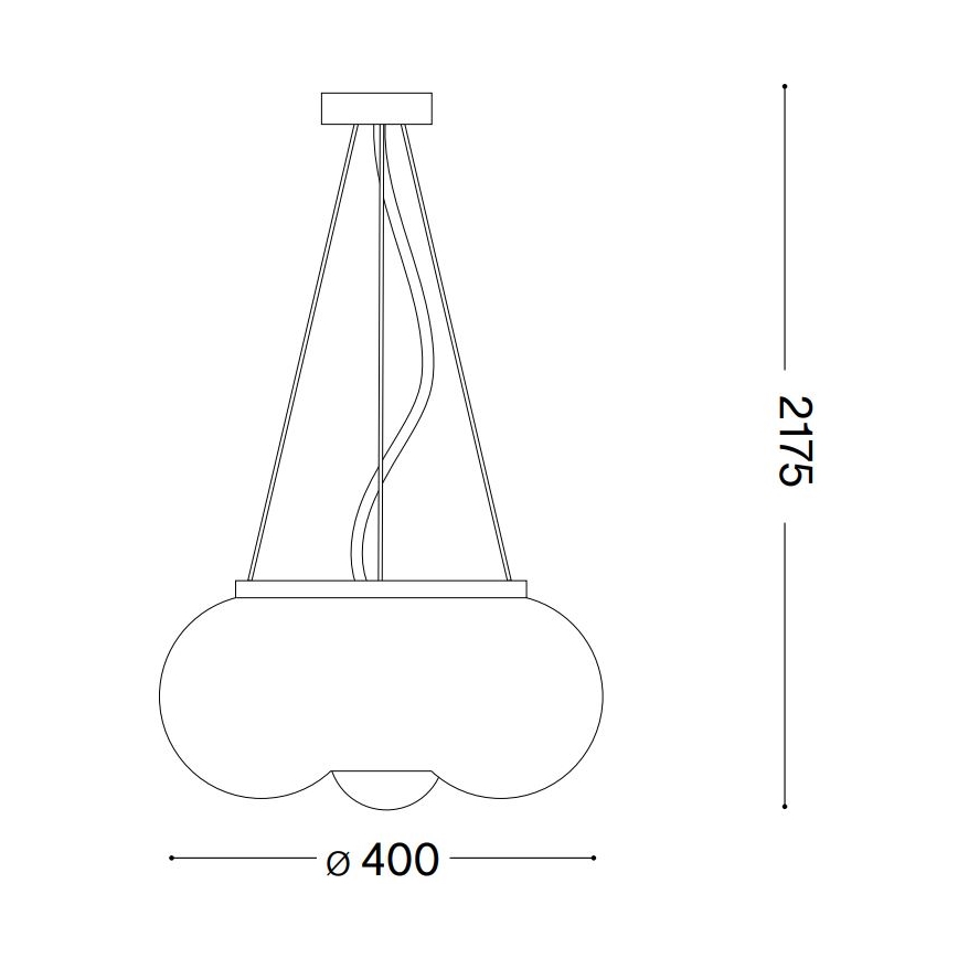 Ideal Lux - Светодиодная подвесная люстра ARIZONA 3xGX53/9W/230V диаметр 40 см белый