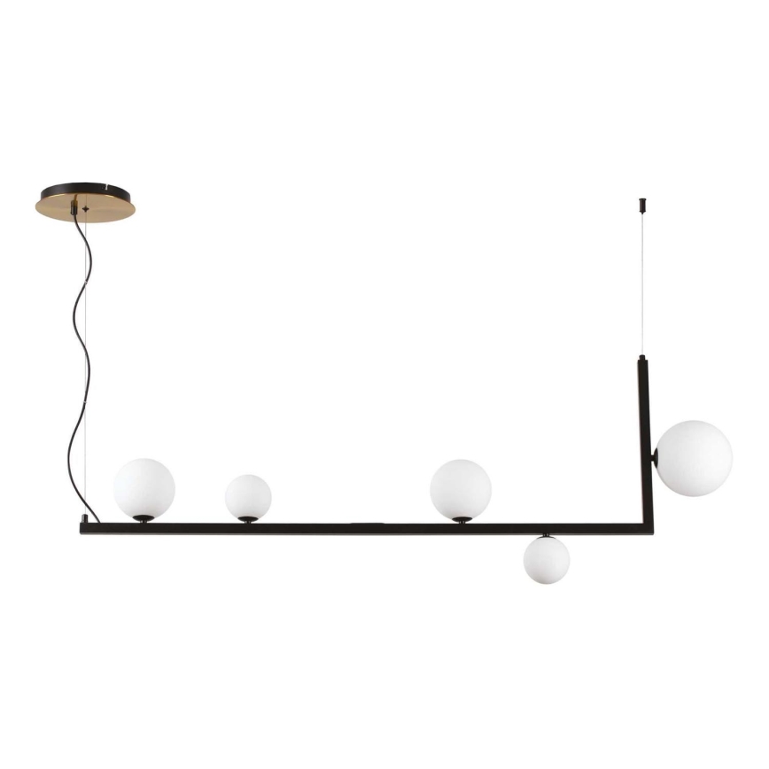 Ideal Lux - Светодиодная подвесная люстра BIRDS 5xG9/3W/230V черный/золотистый