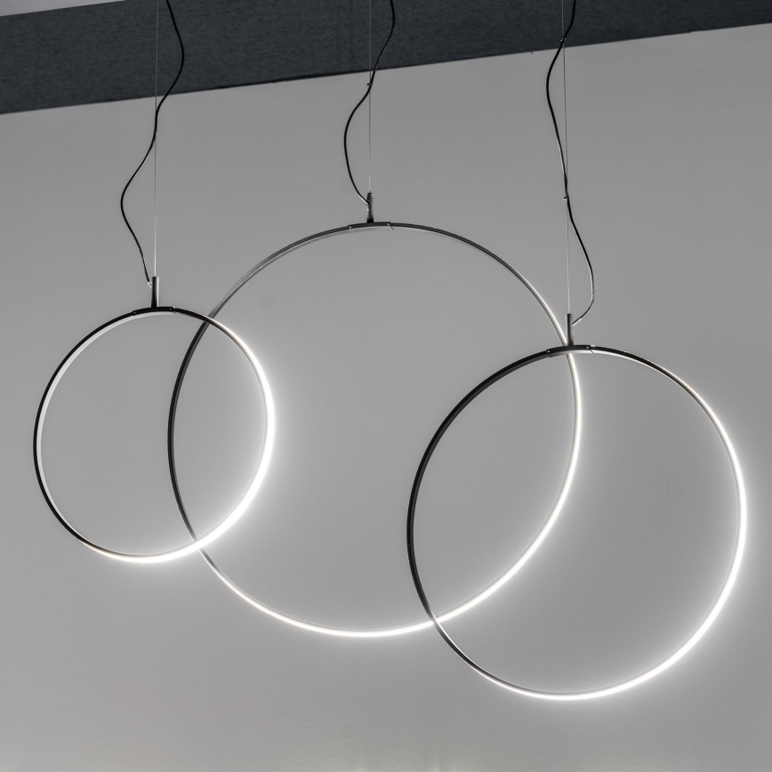 Ideal Lux - Светодиодная подвесная люстра CIRCUS LED/29W/230V диаметр 44 см CRI 90 черный