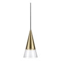 Ideal Lux - Светодиодная подвесная люстра CONO 1xGU10/7W/230V диаметр 15 см CRI 90 латунь