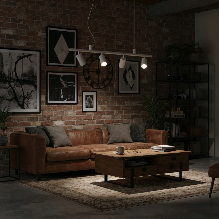 Ideal Lux - Светодиодная подвесная люстра DYNAMITE 4xGU10/7W/230V CRI 90 белый