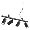 Ideal Lux - Светодиодная подвесная люстра DYNAMITE 4xGU10/7W/230V CRI 90 черный