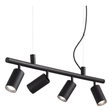 Ideal Lux - Светодиодная подвесная люстра DYNAMITE 4xGU10/7W/230V CRI 90 черный