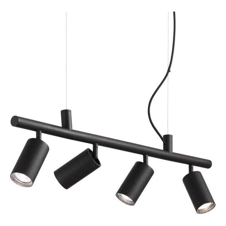 Ideal Lux - Светодиодная подвесная люстра DYNAMITE 4xGU10/7W/230V CRI 90 черный
