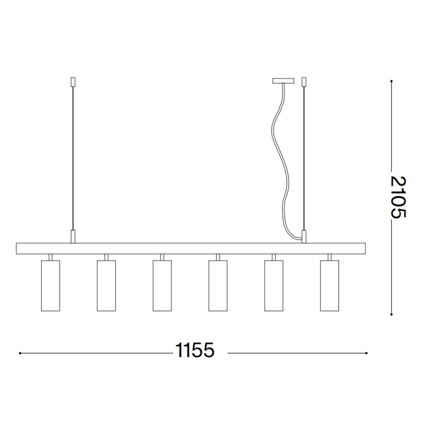 Ideal Lux - Светодиодная подвесная люстра DYNAMITE 6xGU10/7W/230V CRI 90 белый