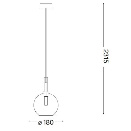 Ideal Lux - Светодиодная подвесная люстра EMPIRE 1xG9/3W/230V