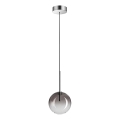 Ideal Lux - Светодиодная подвесная люстра EQUINOXE 1xG4/2W/230V диаметр 15 см блестящий хром/дымчатый