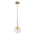 Ideal Lux - Светодиодная подвесная люстра EQUINOXE 1xG4/2W/230V диаметр 15 см латунь/дымчатый