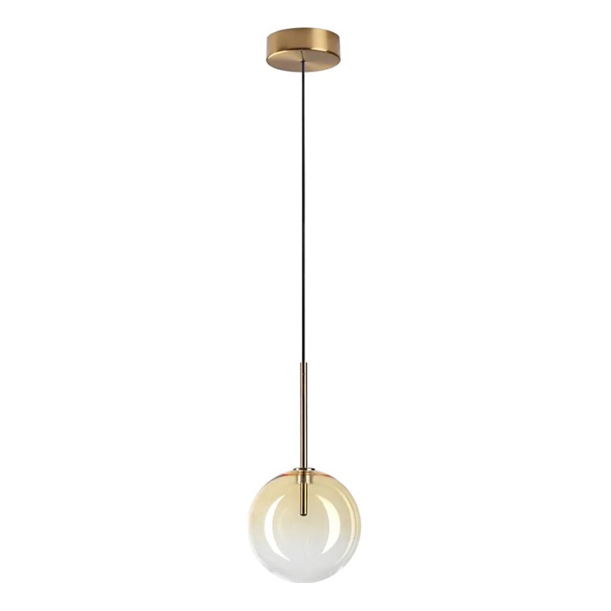 Ideal Lux - Светодиодная подвесная люстра EQUINOXE 1xG4/2W/230V диаметр 15 см латунь/дымчатый