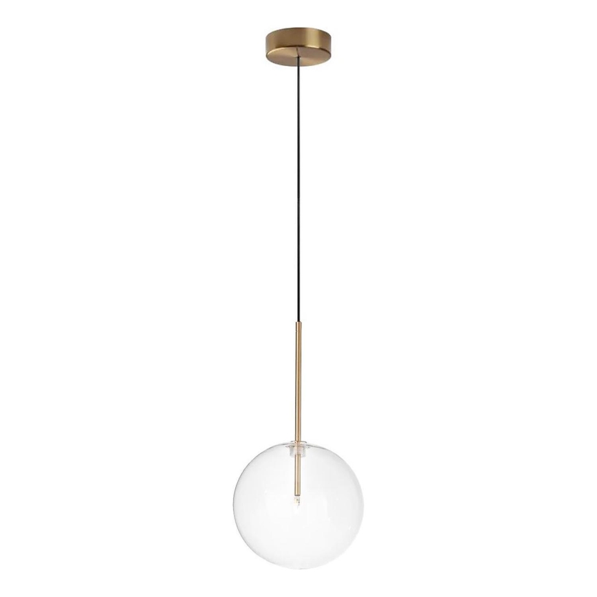 Ideal Lux - Светодиодная подвесная люстра EQUINOXE 1xG4/2W/230V диаметр 20 см латунь/прозрачный