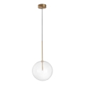 Ideal Lux - Светодиодная подвесная люстра EQUINOXE 1xG4/2W/230V диаметр 25 см латунь/прозрачный