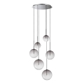 Ideal Lux - Светодиодная подвесная люстра EQUINOXE 6xG4/2W/230V диаметр 65 см блестящий хром/дымчатый