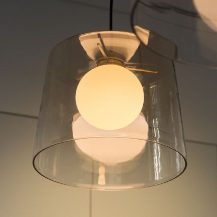 Ideal Lux - Светодиодная подвесная люстра FADE 1xG9/3W/230V диаметр 27,3 см золотистый/дымчатый