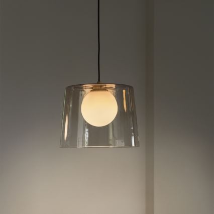 Ideal Lux - Светодиодная подвесная люстра FADE 1xG9/3W/230V диаметр 27,3 см золотистый/дымчатый