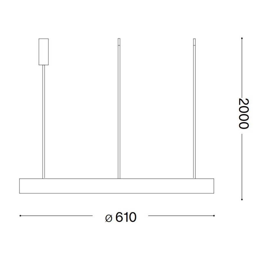 Ideal Lux - Светодиодная подвесная люстра GEMINI LED/48W/230V диаметр 61 см CRI 90 золотистый