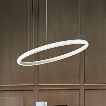 Ideal Lux - Светодиодная подвесная люстра MIRACLE LED/45W/230V диаметр 80 см CRI 90 матовый хром