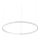 Ideal Lux - Светодиодная подвесная люстра ORACLE SLIM LED/38W/230V 4000K диаметр 70 см белый