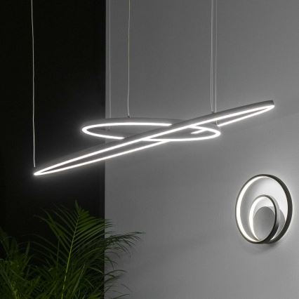 Ideal Lux - Светодиодная подвесная люстра ORACLE SLIM LED/38W/230V 4000K диаметр 70 см черный