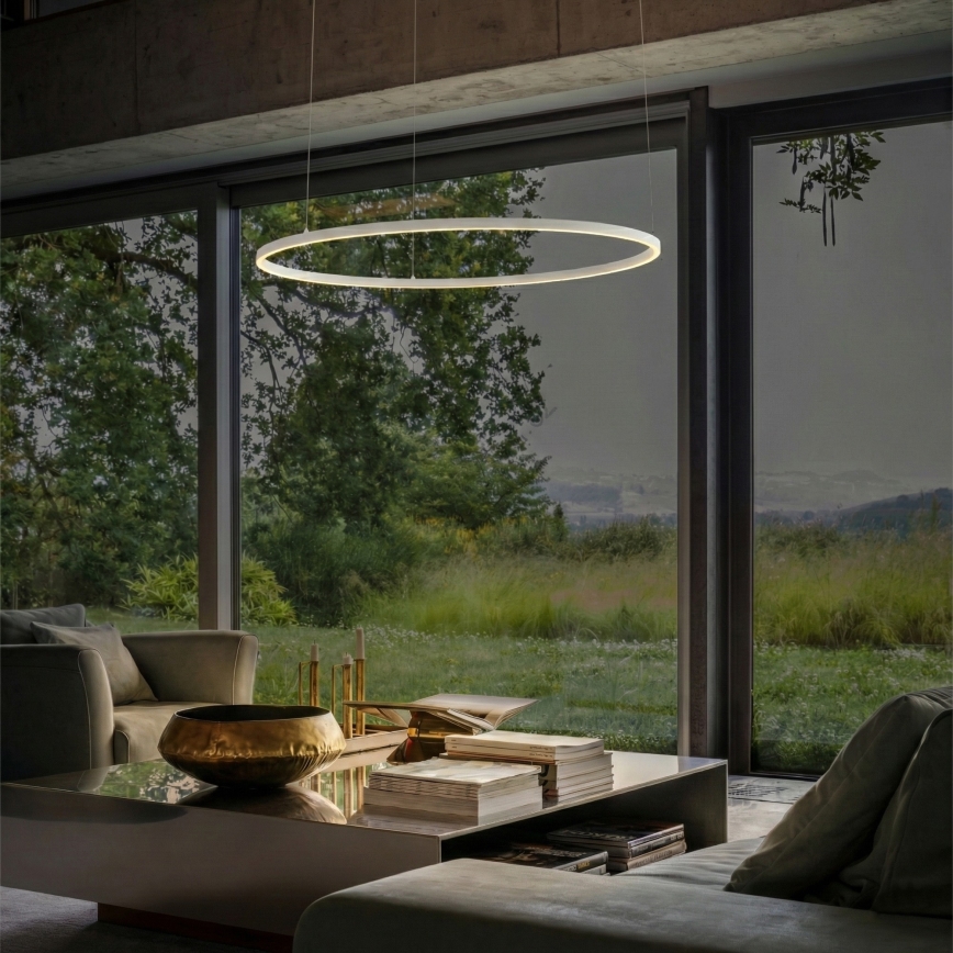Ideal Lux - Светодиодная подвесная люстра с регулированием яркости ORACLE SLIM LED/40W/230V 4000K диаметр 70 см CRI 90 белый