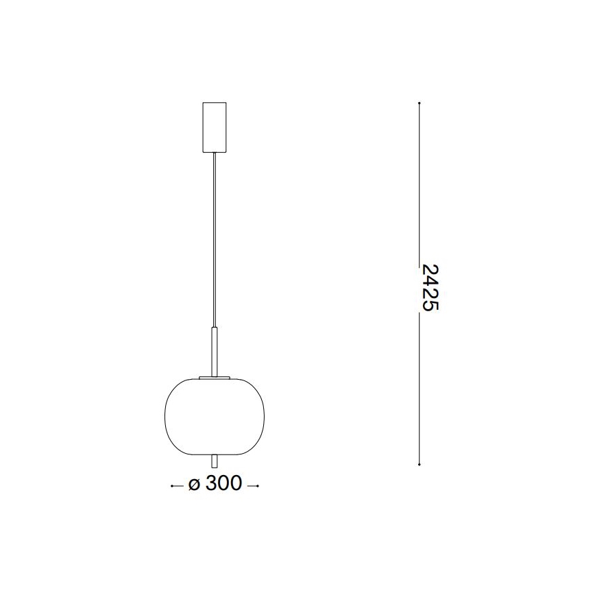 Ideal Lux - Светодиодная подвесная люстра UMILE LED/20W/230V диаметр 30 см CRI 90 латунь/белый