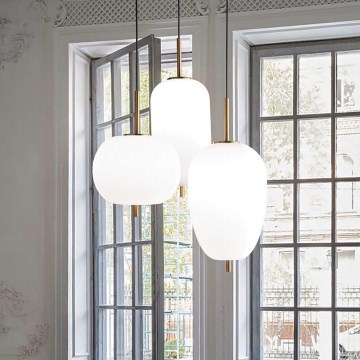 Ideal Lux - Светодиодная подвесная люстра UMILE LED/55W/230V диаметр 60 см CRI 90 латунь/белый
