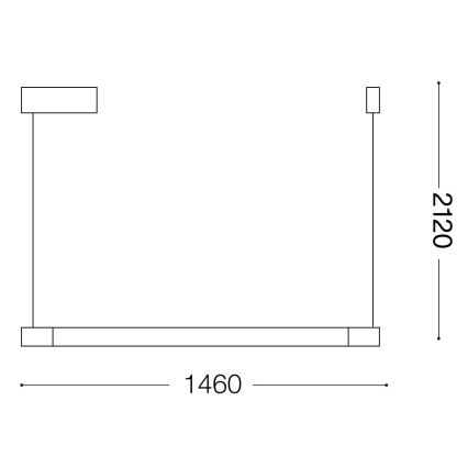 Ideal Lux - Светодиодная подвесная люстра YOKO LED/17W/230V CRI 90 черный