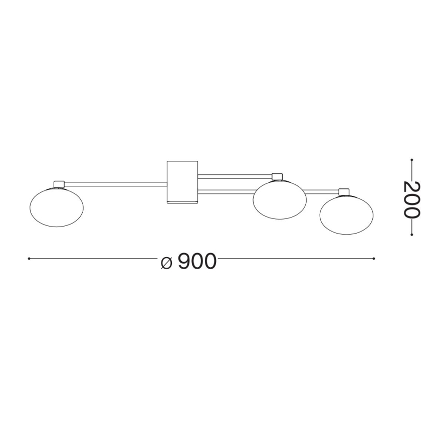 Ideal Lux - Светодиодная припотолочная люстра HERMES 5xG9/3W/230V диаметр 90 см белый