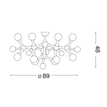 Ideal Lux - Светодиодная припотолочная люстра NODINO 15xG9/15W/230V белый