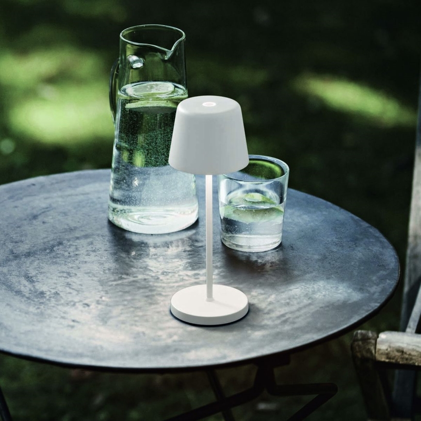 Ideal Lux - Светодиодная регулируемая сенсорная уличная настольная лампа CUTE LED/2,5W/3,7V 3000 mAh USB 2200-2700K IP65 белая