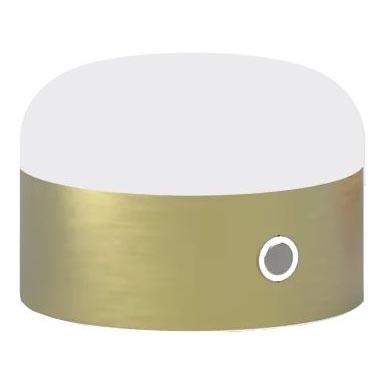 Ideal Lux - Светодиодная сенсорная настольная лампа с диммером MIGNON LED/5W/5V 1500 мАч, диаметр 10 см, CRI 90, латунь