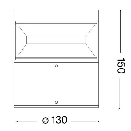 Ideal Lux - Светодиодная уличная лампа BOEING LED/14W/230V 15 см CRI 90 IP65 антрацит
