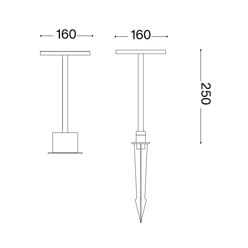 Ideal Lux - Светодиодная уличная лампа TOFFEE LED/11W/230V CRI 90 IP65 антрацит